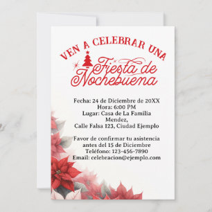 Invitación en Español Fiesta de Nochebuena becomes