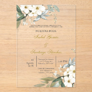 Invitación en español para boda