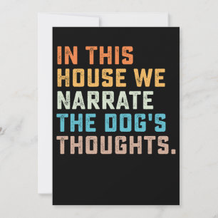 Invitación En esta casa narremos los pensamientos de los perr