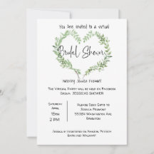 Invitación en Facebook a la ducha virtual de novia