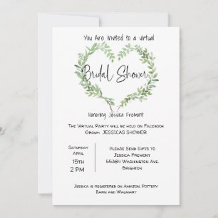 Invitación en Facebook a la ducha virtual de novia