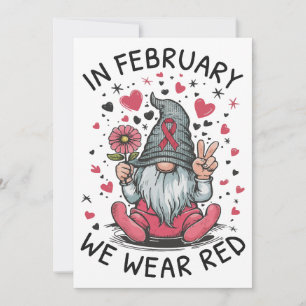 Invitación En Febrero Usamos Rojo Conciencia de la Salud del