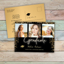 Invitación en globo azul de la Marina Graduada de