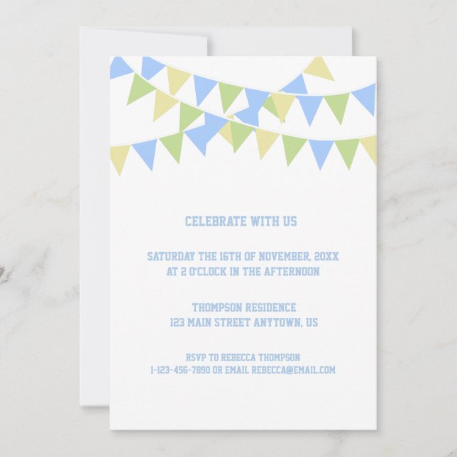 Invitación en globo de cumpleaños (Anverso)