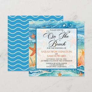 Invitación En La Boda De La Playa