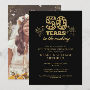 Invitación En la foto del 50 aniversario de Making Gold Black