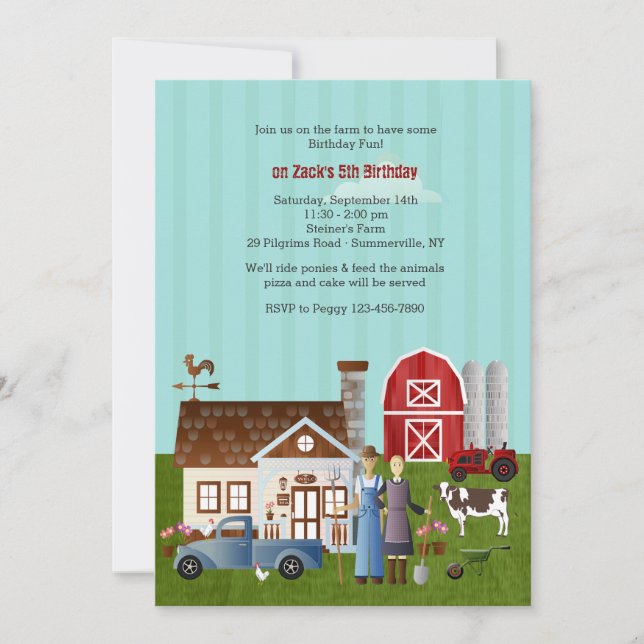 Invitación en la granja (Anverso)