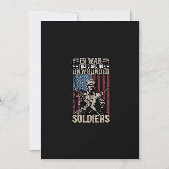 Invitación en la guerra no hay soldados heridos (Anverso)