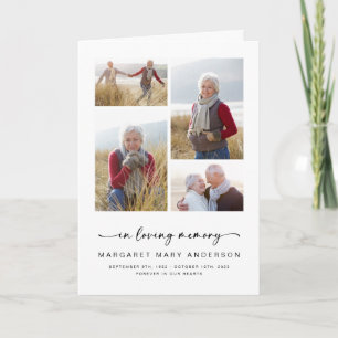 Invitación En la memoria amorosa   Cuatro Fotos Memorial del 