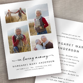 Invitación En la memoria amorosa | Cuatro Fotos Memorial del 