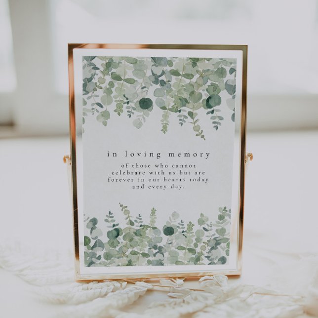 Invitación En la memoria amorosa Rótulo conmemorativo Eucalyp (Subido por el creador)