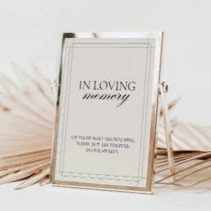 Invitación En la memoria amorosa Rótulo gris claro clásico