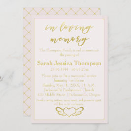 Invitación En la memoria amorosa - Servicio Memorial Rubor &