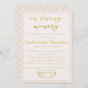 Invitación En la memoria amorosa - Servicio Memorial Rubor & 