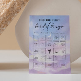 Invitación En la Nube 9 Encuentra el juego de Bingo de Ducha 