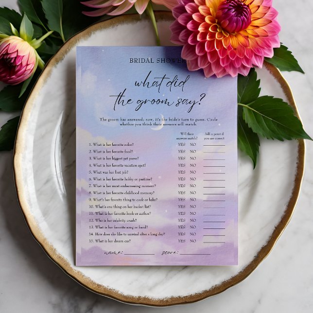 Invitación En la Nube 9 ¿Qué dijo el Groom Say Game Card? (Subido por el creador)