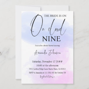 Invitación En la Nube Nueve Caligrafía Una Ducha Británica Ro