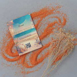 Invitación En la playa detalles de la boda