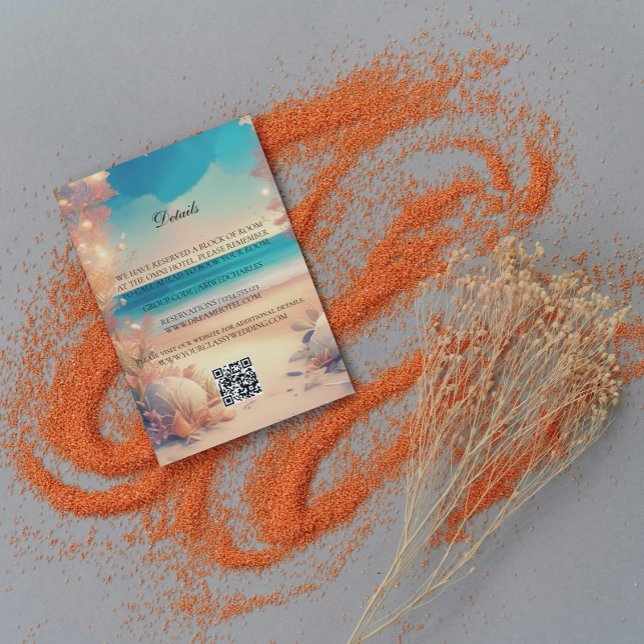 Invitación En la playa detalles de la boda (Subido por el creador)