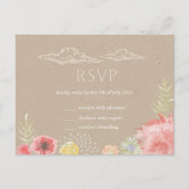 Invitación En la pradera Boda de verano RSVP postal