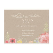 En la pradera Boda de verano RSVP postal