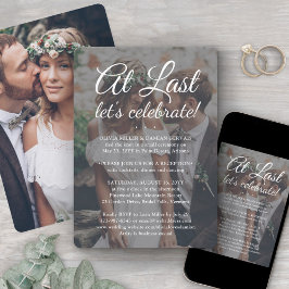 Invitación En la última celebración de boda 2 foto y texto bl