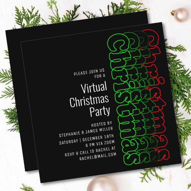 Invitación en línea del Fiesta de Navidades virtua (Subido por el creador)
