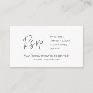 Invitación en línea RSVP, sitio web Boda, gris osc