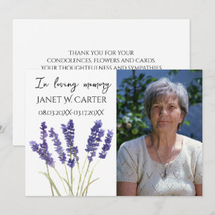 Invitación En Memoria Amada Lila Lavanda Floral Funeral