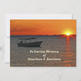 Invitación En memoria amorosa Celebración de la vida pescando