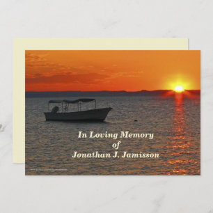 Invitación En memoria amorosa Celebración de la vida pescando