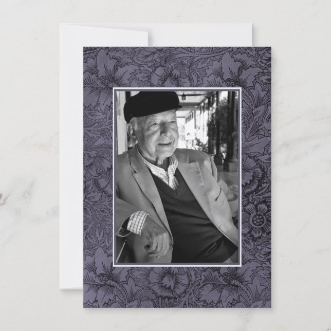 Invitación En memoria amorosa, foto de aviso de muerte de Mem (Anverso)