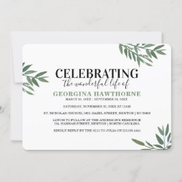 Invitación en memoria de acuarela simple