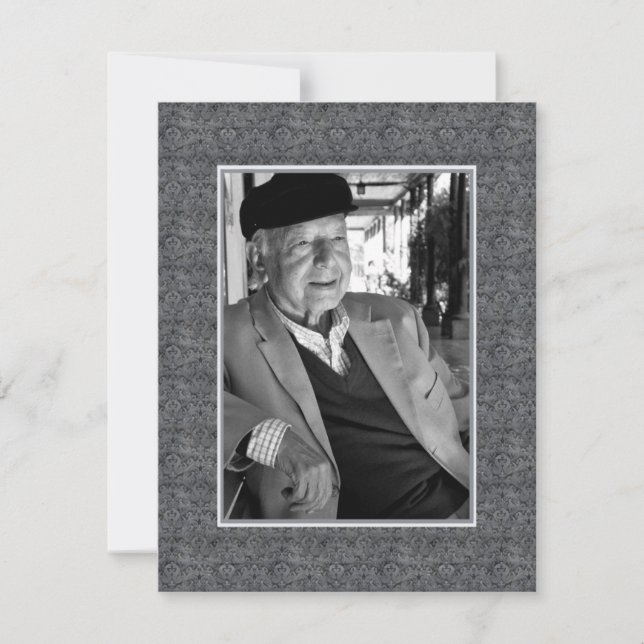 Invitación En memoria de la foto del aviso de muerte (Anverso)