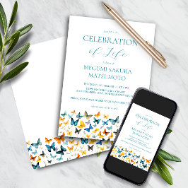 Invitación en memoria de la mariposa