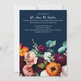 Invitación en memoria de los funerales florales de