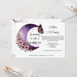 Invitación En memoria de una vida bien vivida. Editable