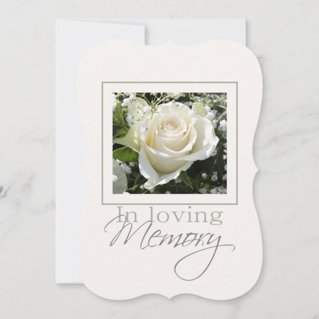 Invitación En memoria/la celebración cariñosas de la (Anverso)