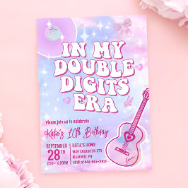 Invitación En mi cumpleaños de dos dígitos