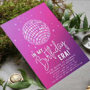 Invitación En mi época de cumpleaños, Fiesta de la era, Fiest
