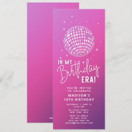 Invitación En mi época de cumpleaños, Fiesta de la era, Fiest