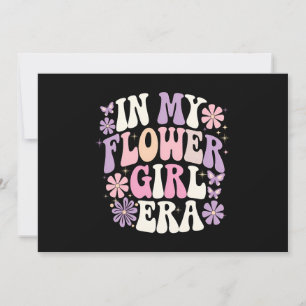 Invitación En Mi Época de Niña Florista Retro Groovy Flor