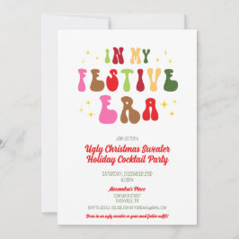 Invitación En mi época festiva de AF Navidades suaves y feos