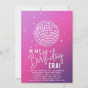Invitación En mi era de cumpleaños, Fiesta de la era, foto de