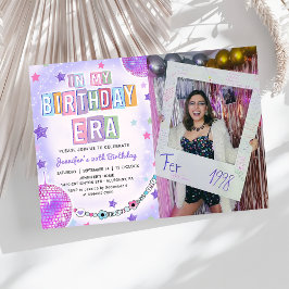 Invitación En Mi Era De Cumpleaños Purple Disco Foto De Cumpl