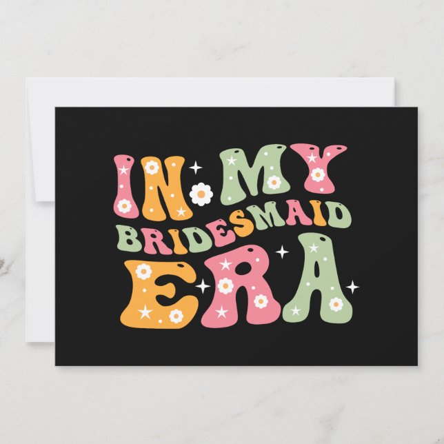 Invitación En Mi Era de Dama de Honor (Anverso)