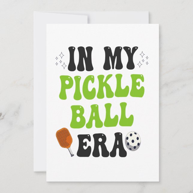 Invitación En mi era de PickleBall, divertida regalo deportiv (Anverso)