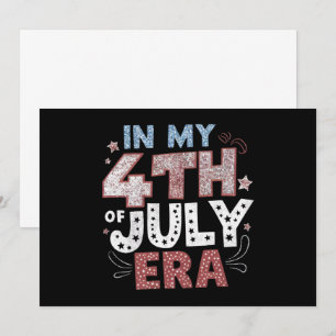 Invitación En mi era del 4 de julio Usa patriótico americano 