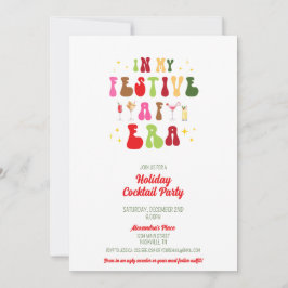 Invitación En mi Fiesta de cócteles festivo de la era AF