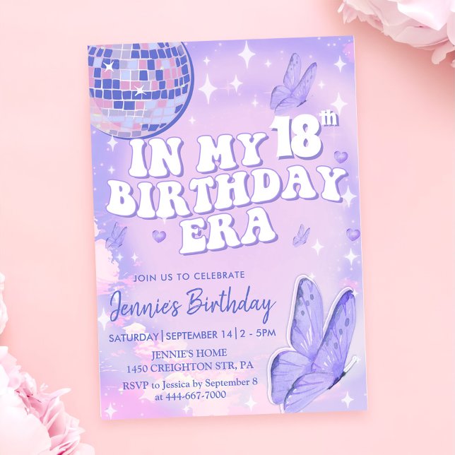 Invitación En mi Fiesta de la era de los 18 años (Subido por el creador)
